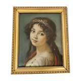 Gilded silk "girl" frame