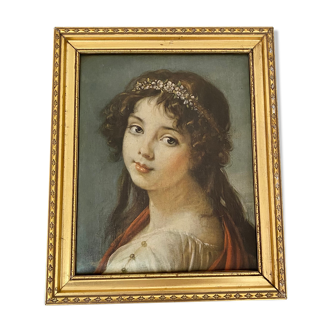 Gilded silk "girl" frame