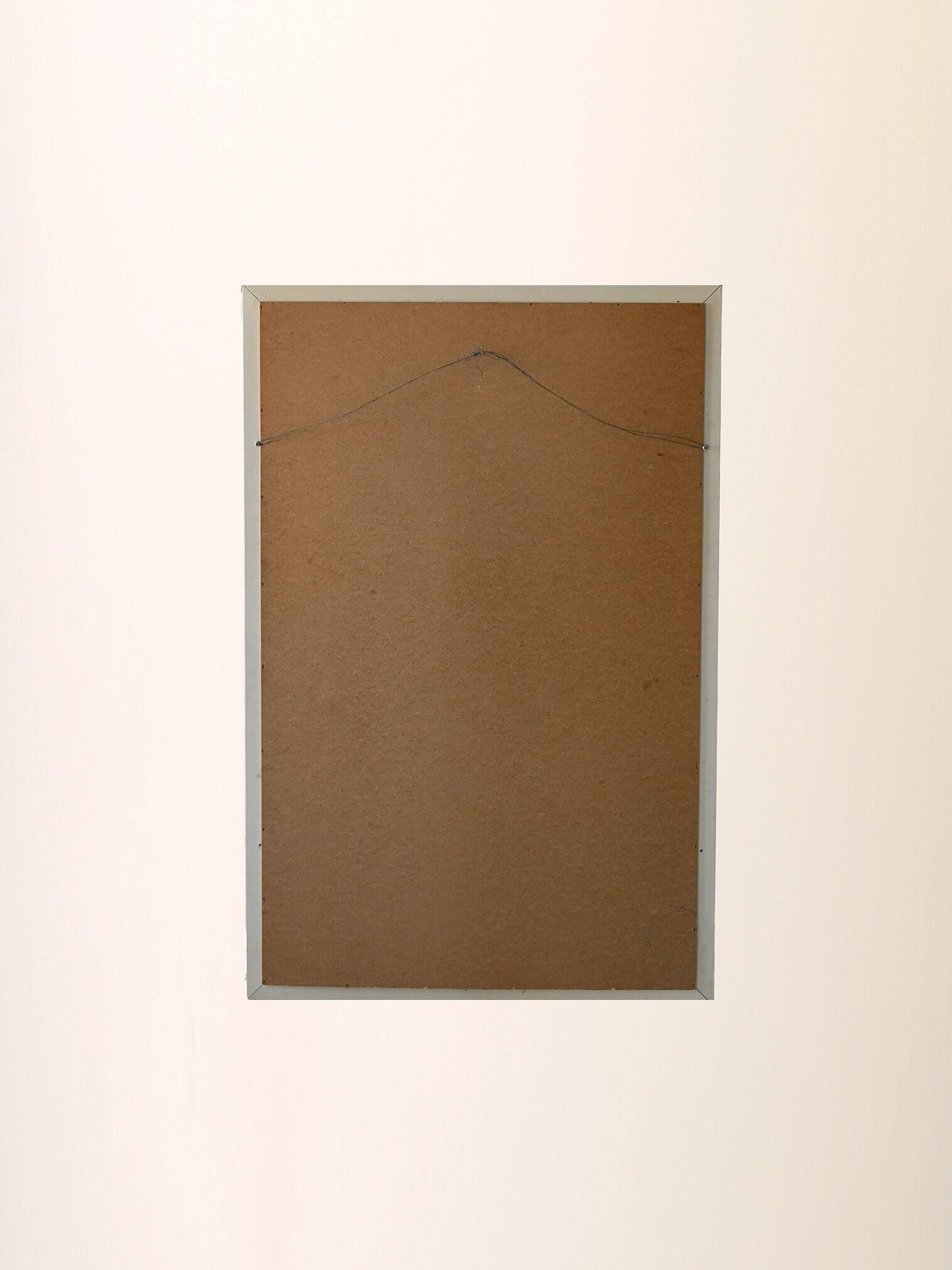 Scandinavian vintage mirror white with brass angles