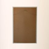 Scandinavian vintage mirror white with brass angles