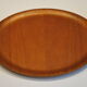 Vintage round teak platter