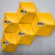 Vintage German hexagon wall lamp from Hoffmeister-Leuchten, 1970s