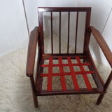 Scandinavian vintage leather armchair