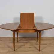 Mid-Century Round Teak Extendable Dining Table, United Knigdom, 1960s