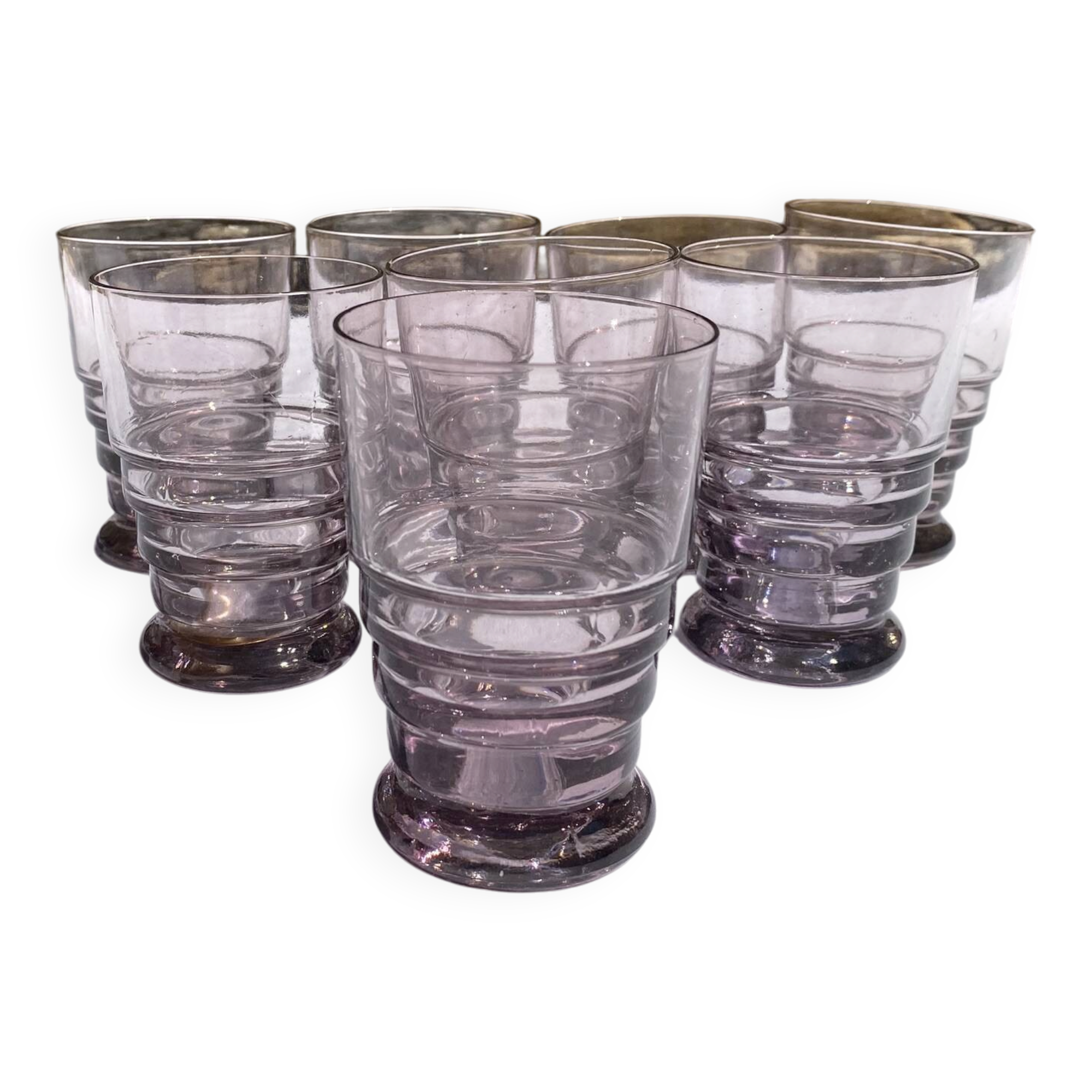 Verres à eau art déco