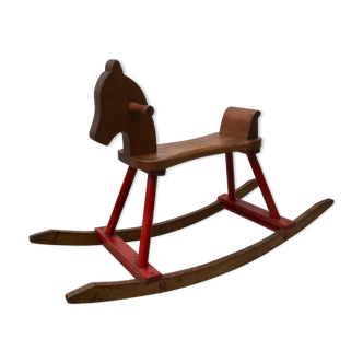 Vintage en bois cheval à bascule jouet