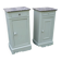 Pairs of bedside tables in Louis Philippe style, Luxembourg green.