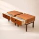 Set midcentury teak nightstands