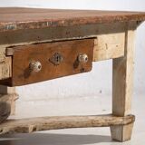 Ancienne table basse blanche (vers 1920)