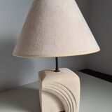 Albert Tormos style sculpture lamp in white stone / 60s / art / artisanal work / Mid-Century / France / 20th century