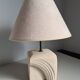 Albert Tormos style sculpture lamp in white stone / 60s / art / artisanal work / Mid-Century / France / 20th century