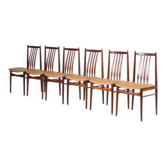 1970s Set of 6 teak dining chairs from Denmark