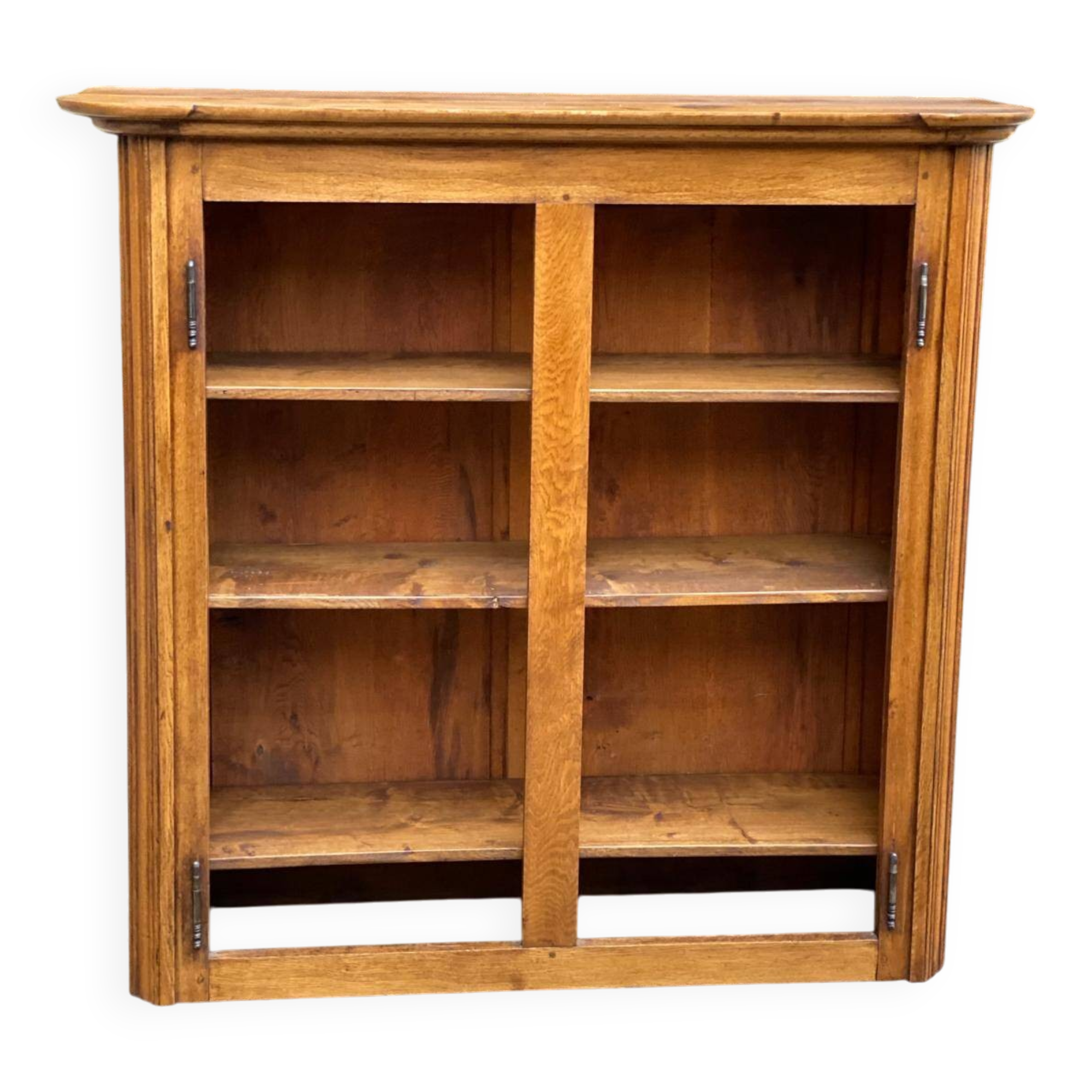 Vintage solid oak bookcase from the 18th century