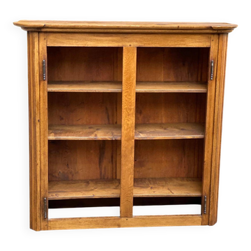 Vintage solid oak bookcase from the 18th century