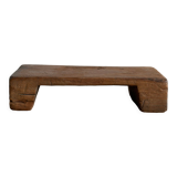 Mini Asian teak side stool blonde