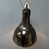 Black enamel Bauhaus factory lamp from Industria Rotterdam