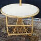 Lampadaire porte revues en rotin