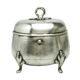 Biedermeier sugar bowl, silver-plated brass, Poland, 19th century