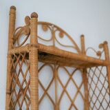 Rattan wall shelf