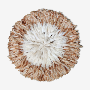 Juju hat blanc et beige 70cm