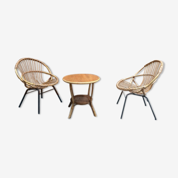 Rattan lounge set