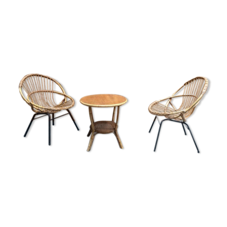 Rattan lounge set