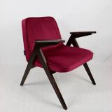 Burgundy Raspberry Bunny Armchair by Józef Chierowski