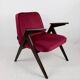 Burgundy Raspberry Bunny Armchair by Józef Chierowski