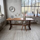 Monastery-style farmhouse table, pine, 210cm