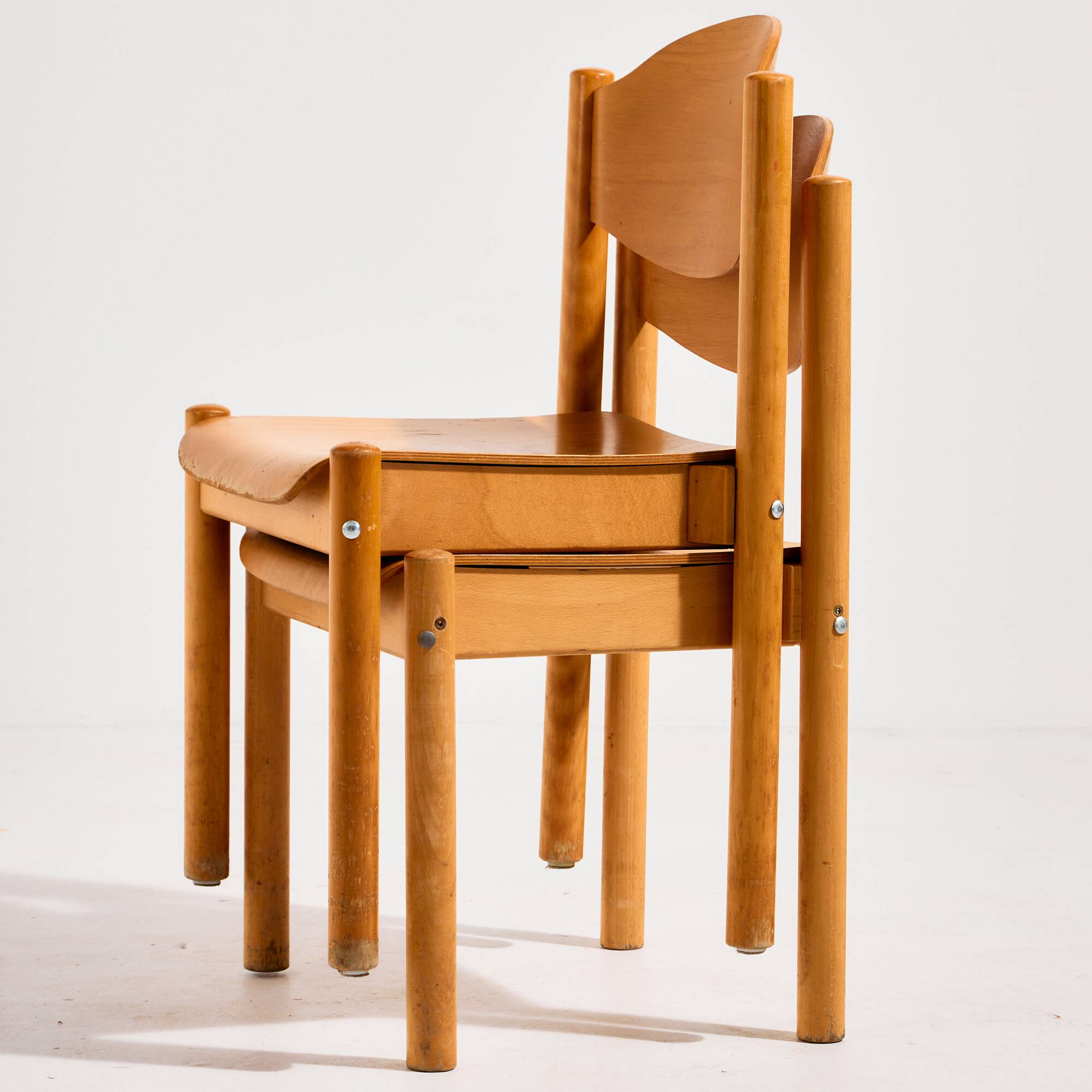Stackable oak chair