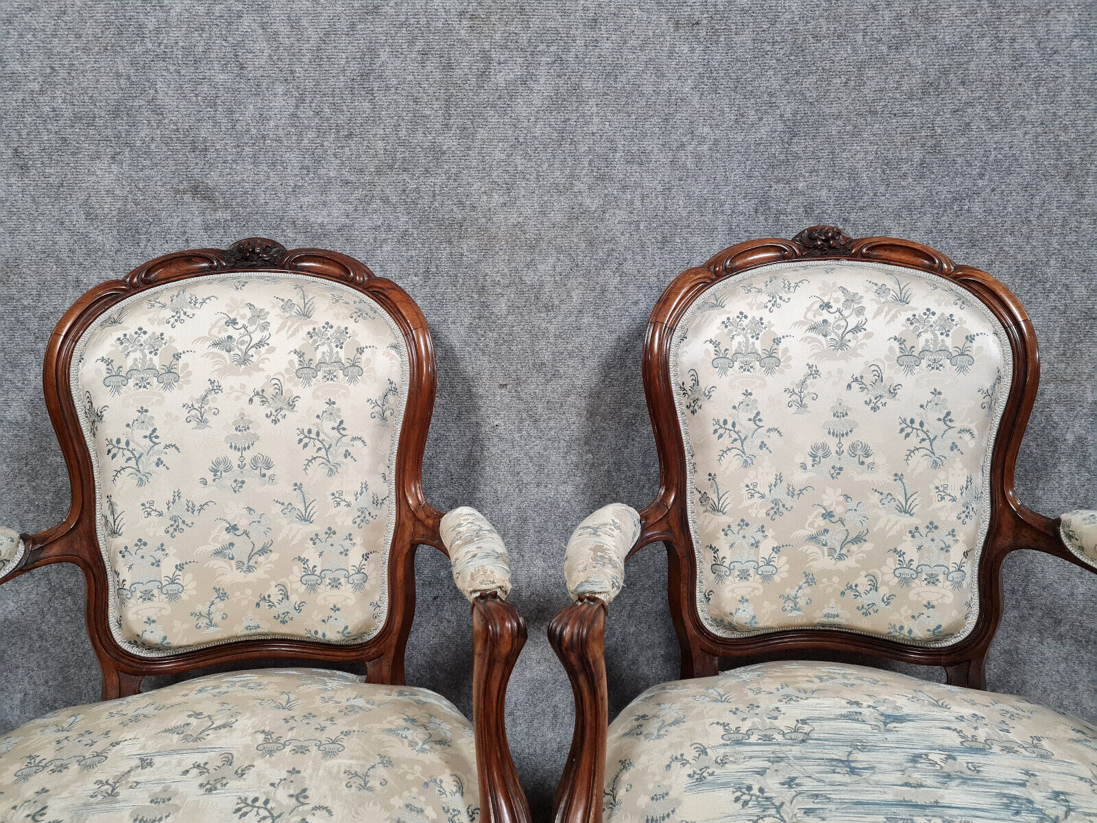 Pair of armchairs from the Napoleon III period in rosewood