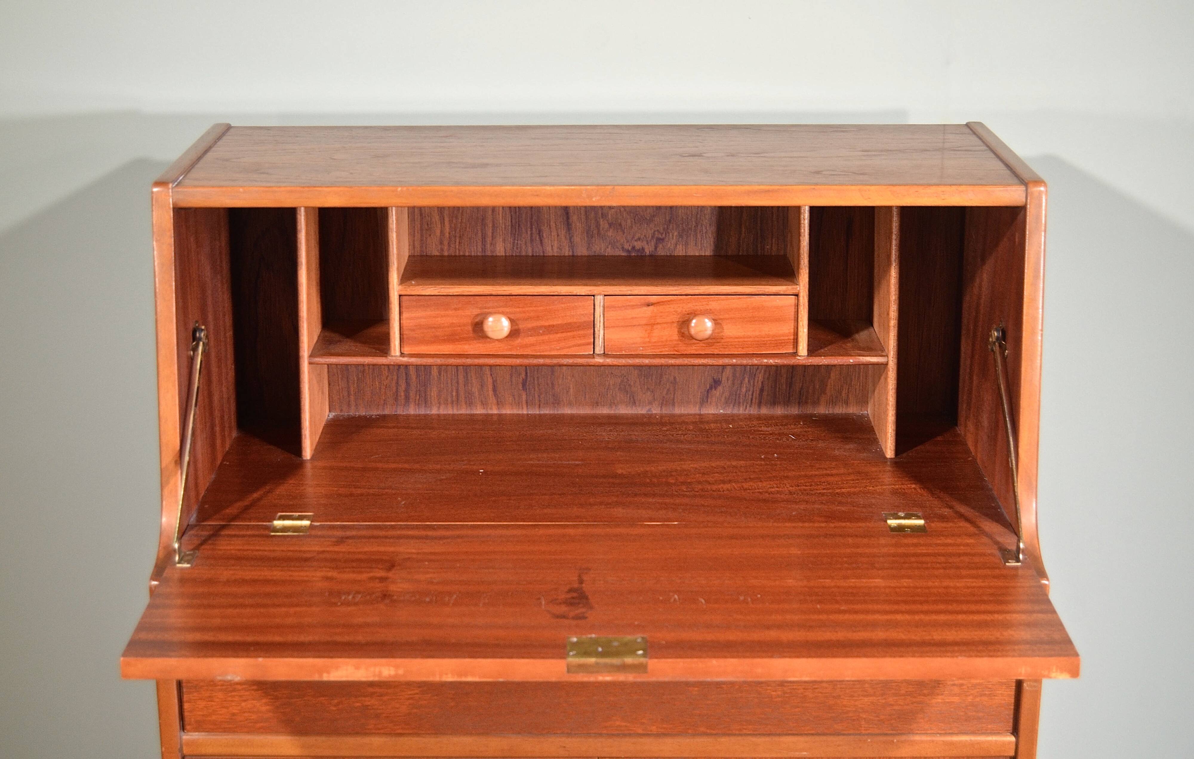 Vintage Midcentury 'Jentique' Teak Bureau / Cabinet Chest. Delivery. Modern