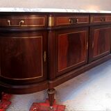 Buffet bar in solid walnut and marble