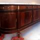 Buffet bar in solid walnut and marble