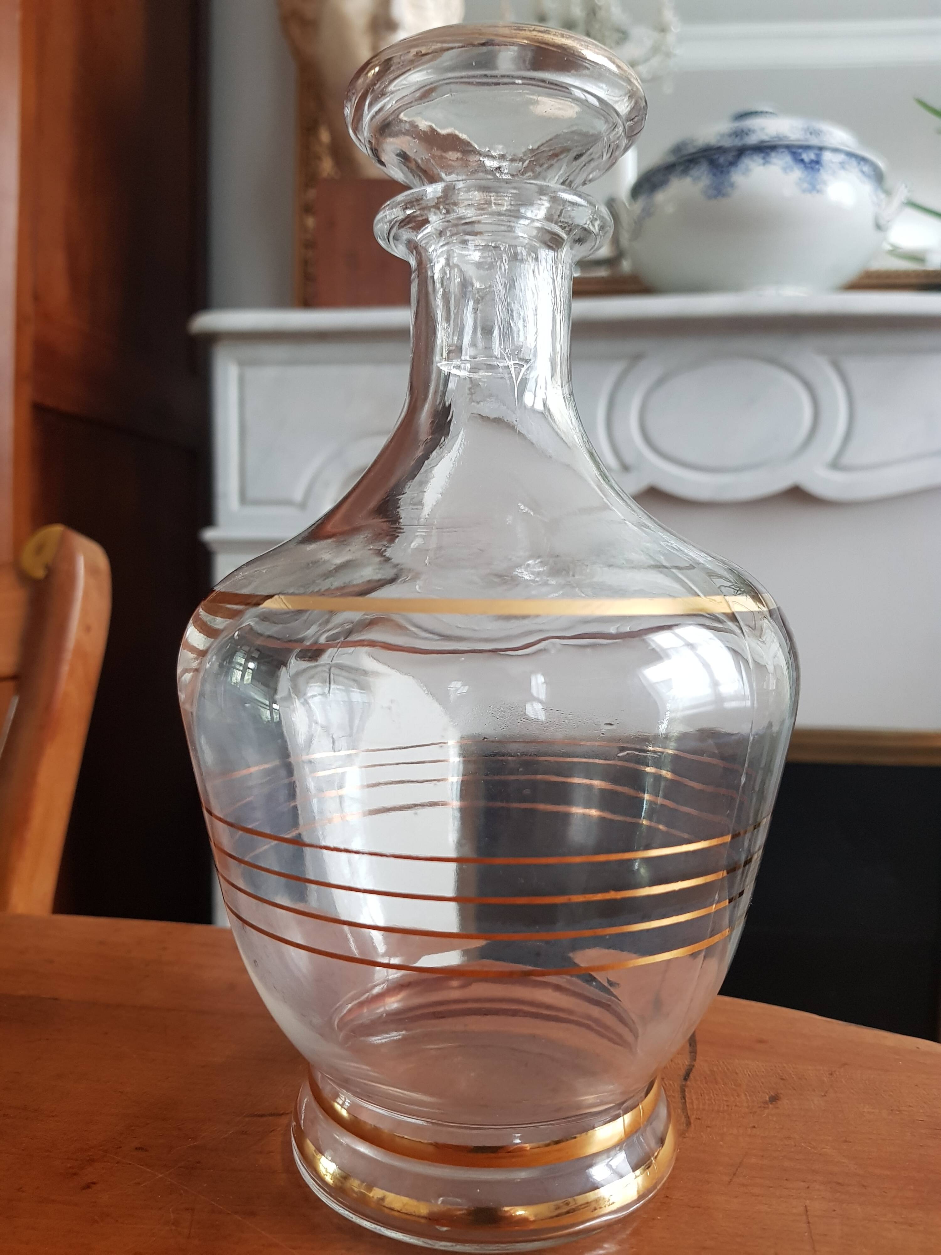Golden rimmed carafe from the 1950s