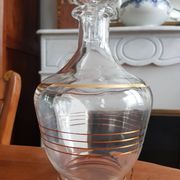 Carafe filet doré années 50