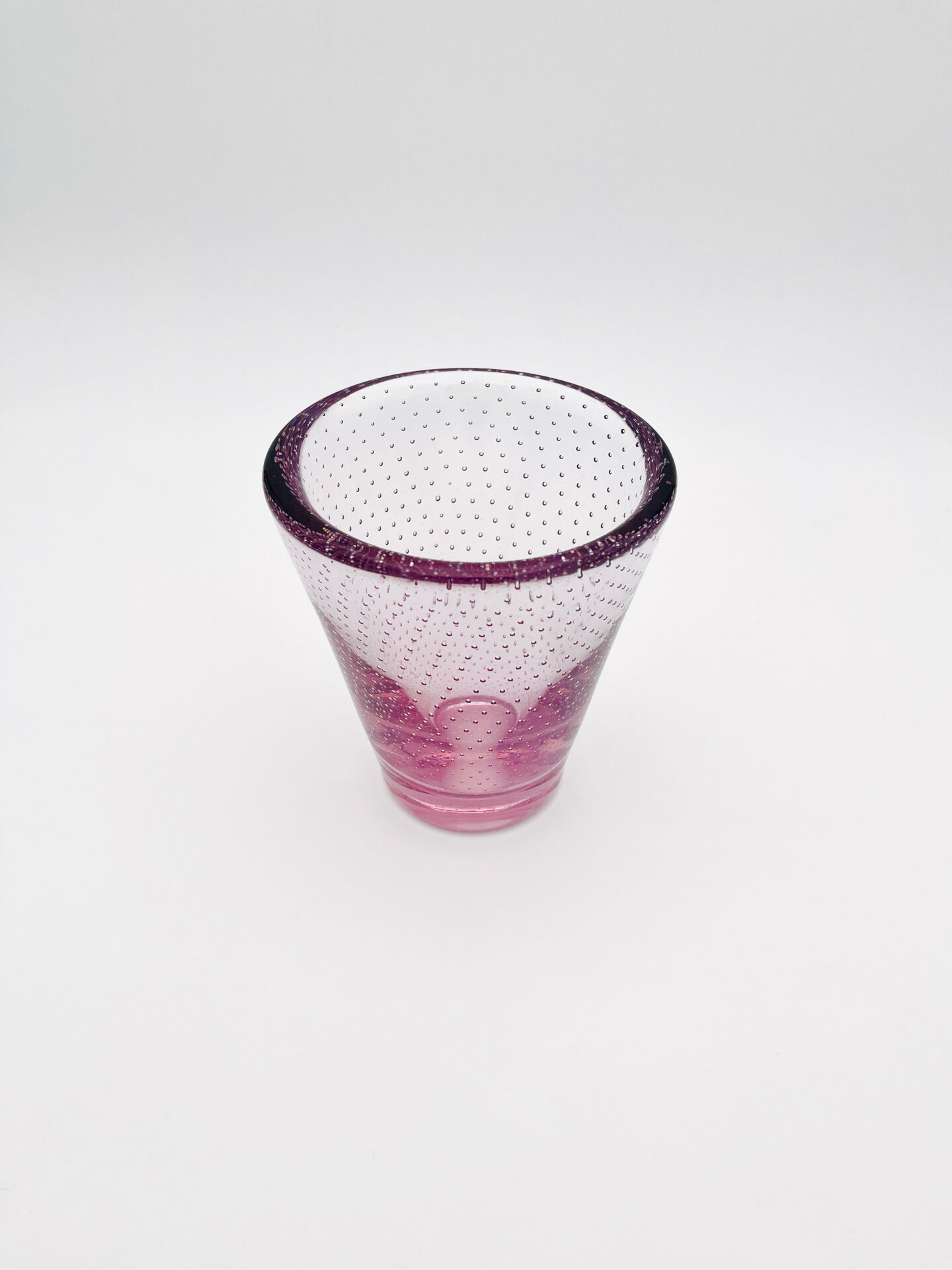 Murano Vase Archimede Seguso Bullicante Amethyst 1950