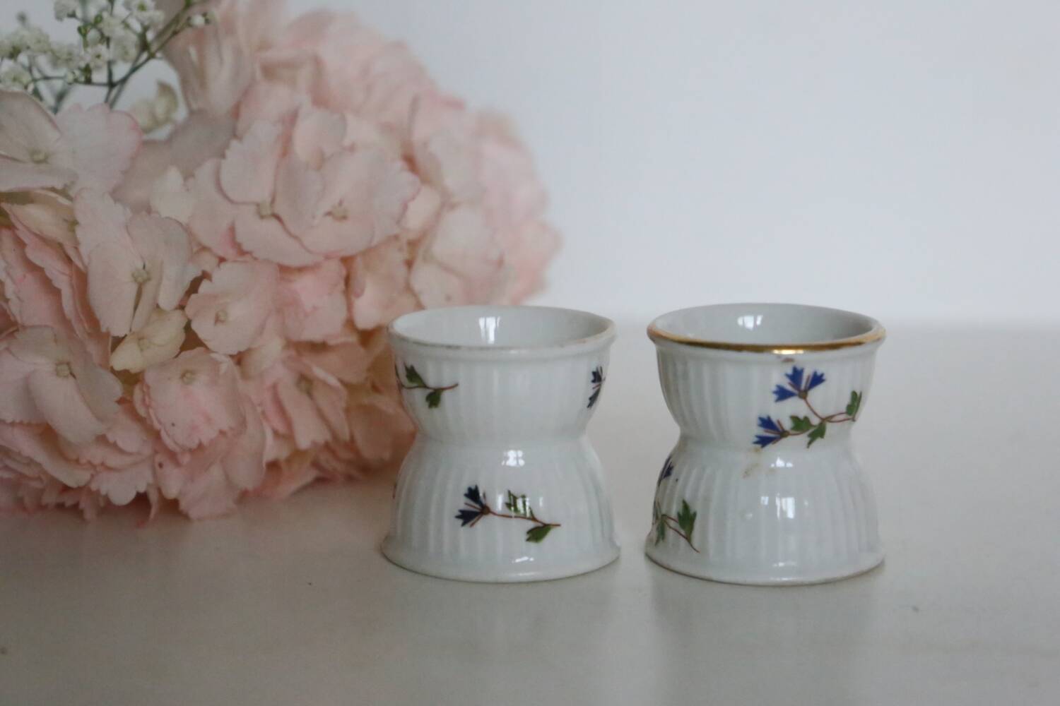 Pair of porcelain egg cups