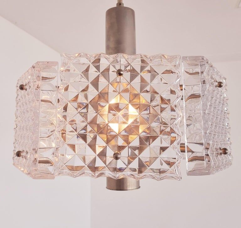 Chandelier du milieu du siècle dans le style de Kalmar, Autriche, années 1960.
