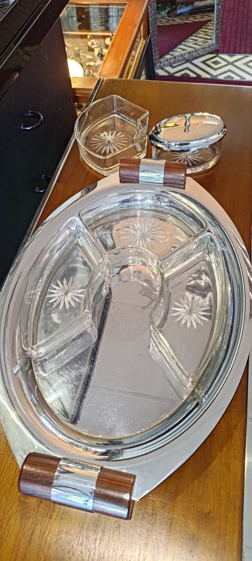 Plateau argenté art deco