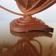 Large Scandinavian arched wooden lamp 60s 70s