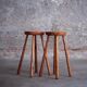 Pair of beech counter stools, 1960