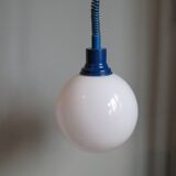 Opaline glass pendant lamp, Germany 1970s