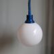 Opaline glass pendant lamp, Germany 1970s