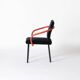 Chaise Memphis Mandarin d'Ettore Sottsass pour Knoll retapissée en velours de coton