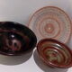 Trio of traditional handcrafted ceramic pockets