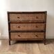 Commode vintage en bois et cannage