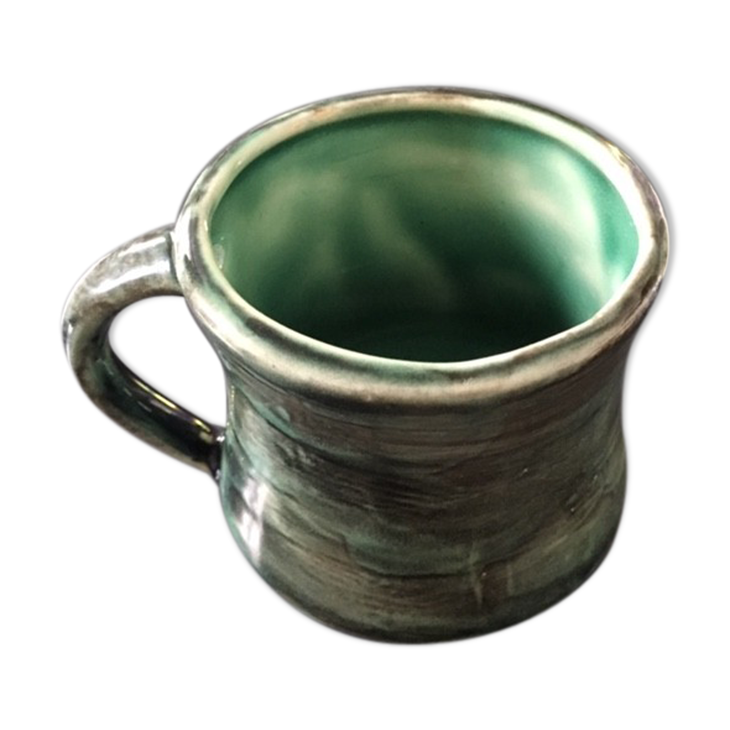 Flame green ceramic mug