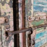 Indian door 2 leaves multicolor with closure