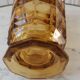 Faceted amber glass vase 70s